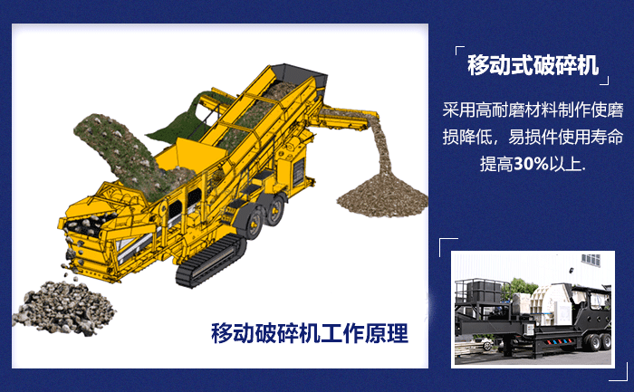 时产200吨的移动青石碎石机工作原理
