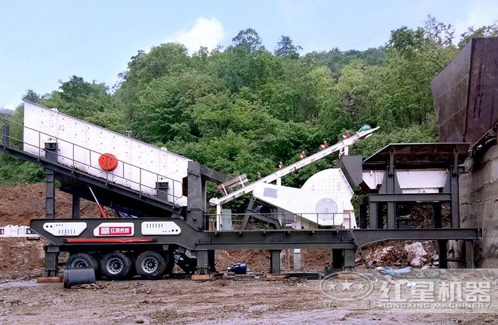 移动式建筑垃圾处理现场